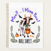 Halloween Koe Stier Laken Planner (Voorkant)