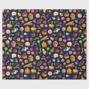 Halloween Koekjes & Snoepjes Cadeaupapier