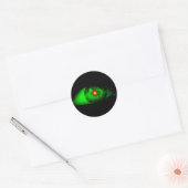 Halloween Koel en Griezelig Oog van Heks Ronde Sticker (Envelop)