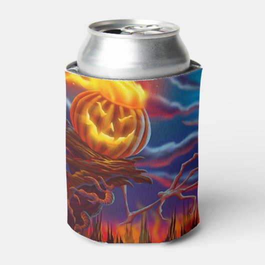 Halloween-Koelbox/Jack-O-Lantern Blikjeskoeler (Blikje Voorkant)
