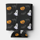 Halloween Koelbox/Spook, Pompoenen en Katten Blikjeskoeler (Achterkant)