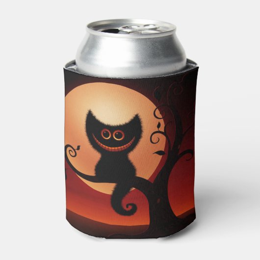 Halloween Koelbox/Zwarte Kat Blikjeskoeler (Blikje Voorkant)