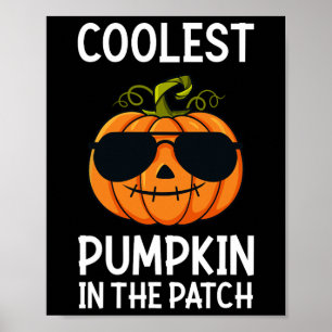 Halloween koelste pompoen in de patch boys Girls Poster