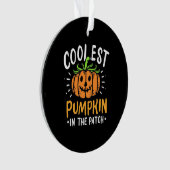 Halloween koelste pompoen in de pleister ornament (voorkant)