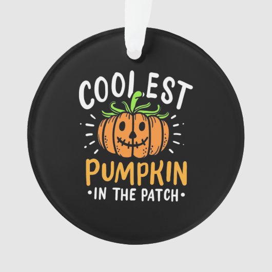 Halloween koelste pompoen in de pleister ornament (voorkant)