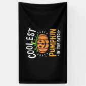 Halloween koelste pompoen in de pleister spandoek (Verticaal)
