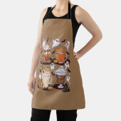 Halloween-koffie Cute Fall Iced Coffee Liefhebber  Schort (Insitu)
