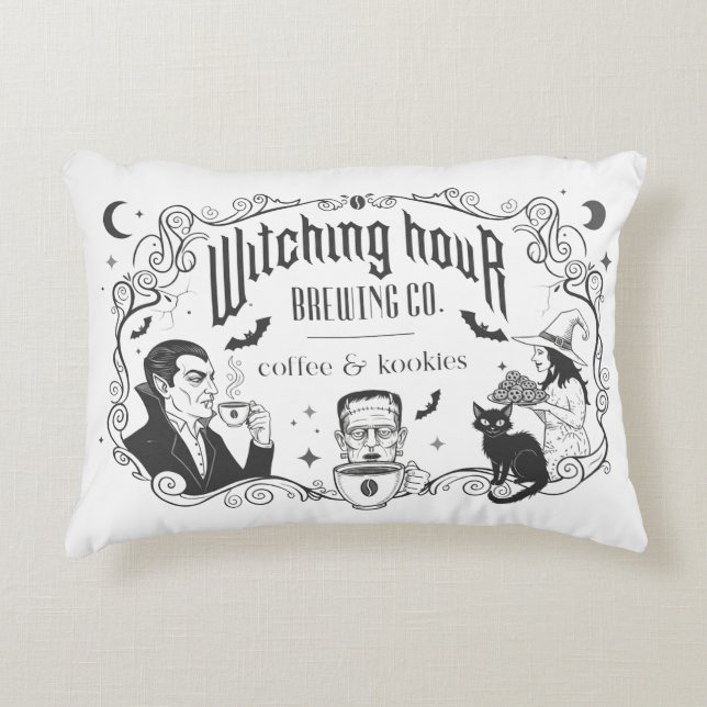 Halloween koffie decor keuken accent kussen (Voorkant)