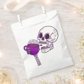 Halloween koffie drink schedel skelet paarse bedankzakje (Geknipt)