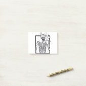 halloween koffie drink skelet post-it® notes (Op bureau)