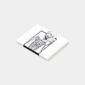 halloween koffie drink skelet post-it® notes (Schuin)
