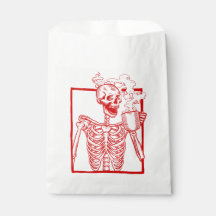 Halloween koffie drink skelet rood