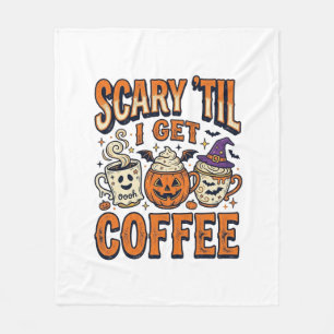 Halloween Koffie Eng Tot Koffie Vintage Shirt_ Fleece Deken