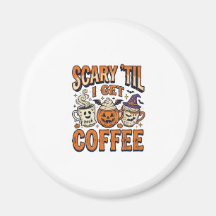 Halloween Koffie Eng Tot Koffie Vintage Shirt_ Magneet