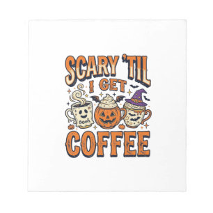 Halloween Koffie Eng Tot Koffie Vintage Shirt_ Notitieblok