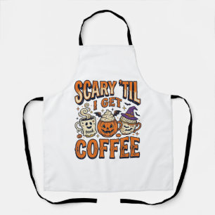 Halloween Koffie Eng Tot Koffie Vintage Shirt_ Schort