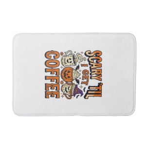 Halloween Koffie Eng Tot Koffie Vintage T-shirt_ Badmat