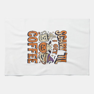 Halloween Koffie Eng Tot Koffie Vintage T-shirt_ Theedoek