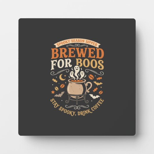 Halloween Koffie Geest Viering Fotoplaat (Voorkant)