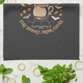 Halloween Koffie Geest Viering Theedoek (Gevouwen)