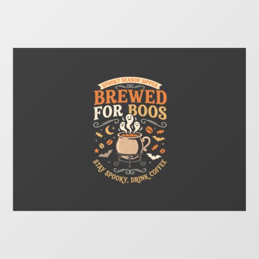 Halloween Koffie Geesten Feest Raamsticker (Vel)