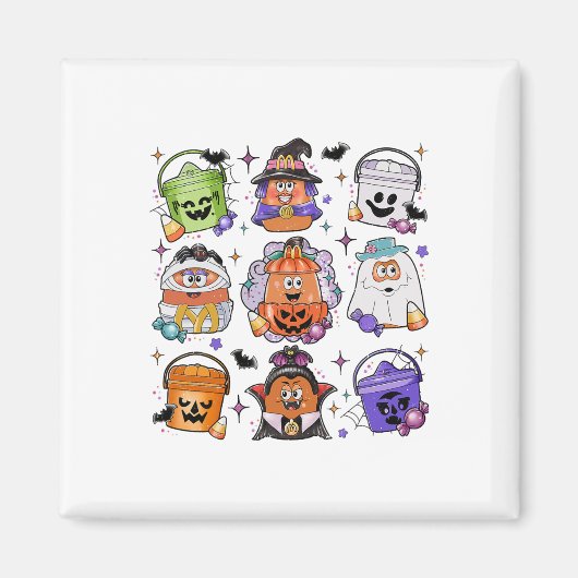 Halloween Koffie Grappig Halloween Seizoen Spooky Magneet (Voorkant)