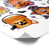 Halloween Koffie Grappig Halloween Seizoen Spooky Poster (Hoek)