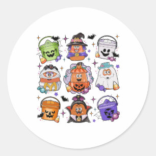 Halloween Koffie Grappig Halloween Seizoen Spooky Ronde Sticker