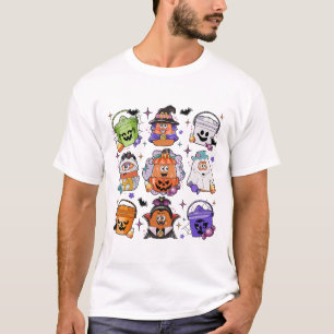 Halloween Koffie Grappig Halloween Seizoen Spooky T-shirt
