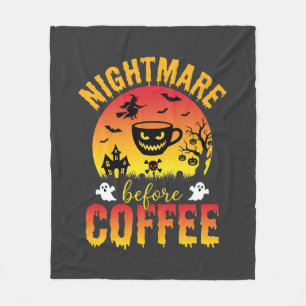 Halloween Koffie Nachtmerrie Voor Koffie Griezelig Fleece Deken
