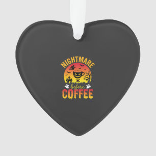 Halloween Koffie Nachtmerrie Voor Koffie Griezelig Ornament