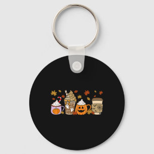 Halloween Koffie Pompoen Latte Kruiden Kostuum Her Sleutelhanger