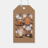 Halloween Koffie Schattigee Herfst Iced Coffee Lov Cadeaulabel (Achterkant)