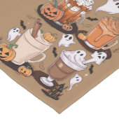 Halloween Koffie Schattigee Herfst Iced Coffee Lov Korte Tafelloper (Hoek)