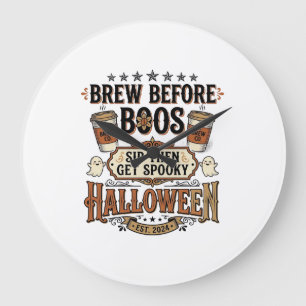 Halloween Koffie Shirt Brouw Voor Boosjes Vintage  Grote Klok