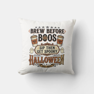 Halloween Koffie Shirt Brouw Voor Boosjes Vintage Kussen