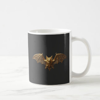 Halloween koffiekopje Gouden Vleermuis Gotisch Koffiemok