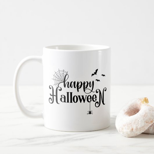 Halloween koffiemok (Met donut)