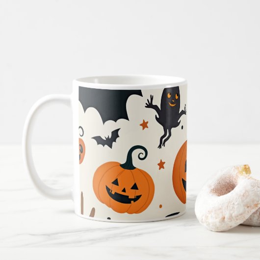 Halloween Koffiemok (Met donut)