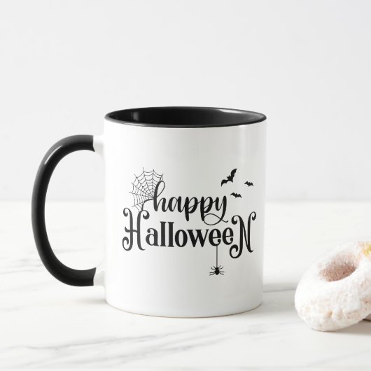 Halloween koffiemok mok (Met donut)