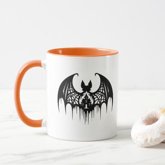 Halloween koffiemok mok (Met donut)