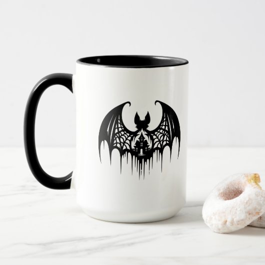 Halloween koffiemok mok (Met donut)