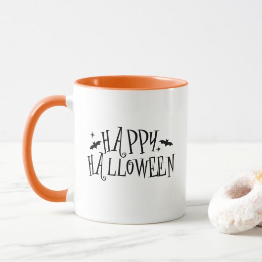 Halloween koffiemok mok (Met donut)