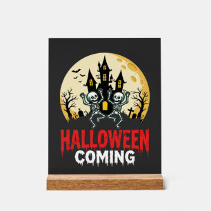 Halloween Komende Dansende Skeletten Geheime Kaste Acryl Bord