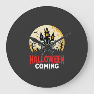 Halloween Komende Dansende Skeletten Geheime Kaste Grote Klok