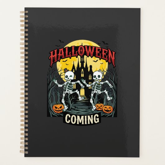 Halloween Komende Dansende Skeletten Kasteel Pompo Planner (Voorkant)