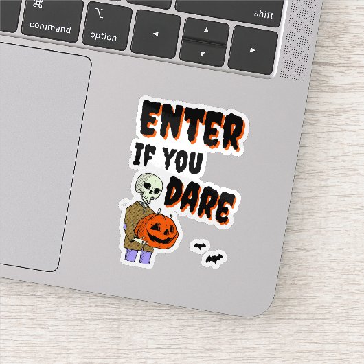 Halloween komt binnen als je durft te stickers (Detail)