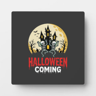 Halloween komt dansende skeletten spookkasteel fotoplaat