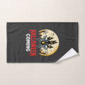 Halloween komt dansende skeletten spookkasteel handdoek (Handdoek)