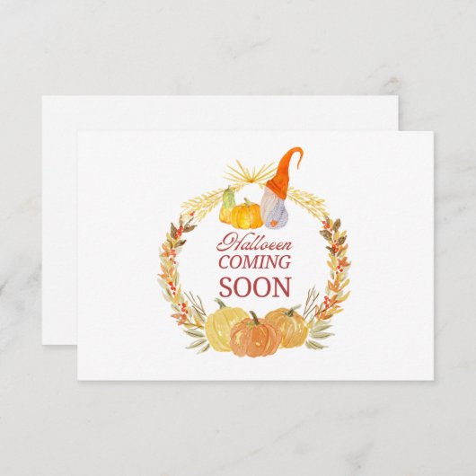 Halloween komt eraan kaart (Voorkant / Achterkant)